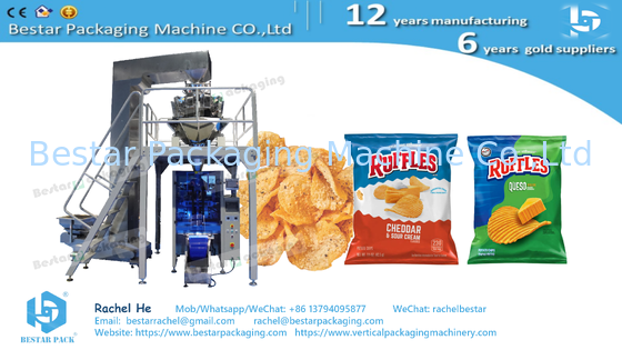 Crispy chips packaging machine with 10-head weigher BSTV-350AZ