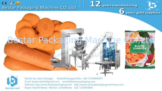 BSTV-350AZ All‑in‑One Type Packing Machine with 14-head Weigher for Sticky Cucumber Slices