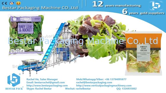 BSTV-350AZ All‑in‑One Type Packing Machine with 14-head Weigher for Sticky Cucumber Slices
