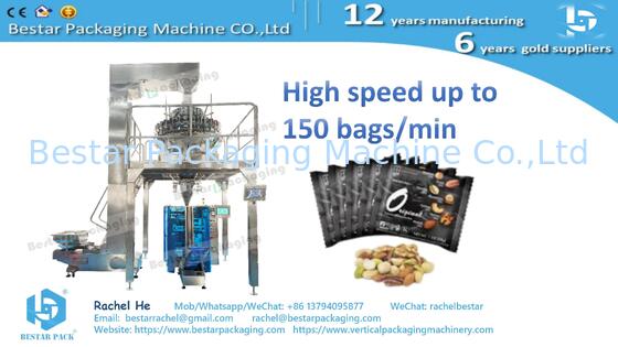 High Speed Packing Machine with 32-Head 4-Lane Weigher 150 Bags per Min BSTV-450AZ