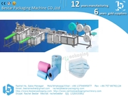 3-layers surgical mask machine, disposable mask making machine, high speed 1-to-2 production line