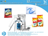 How to pack wash powder pouch with spoon, Bestar detergent packing machine