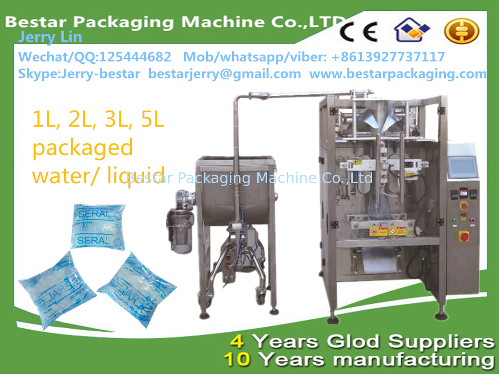 Automatic Water Liquid Packing Machine In Plastic bags 1L,2L,3,L,5L bestar packaging machine