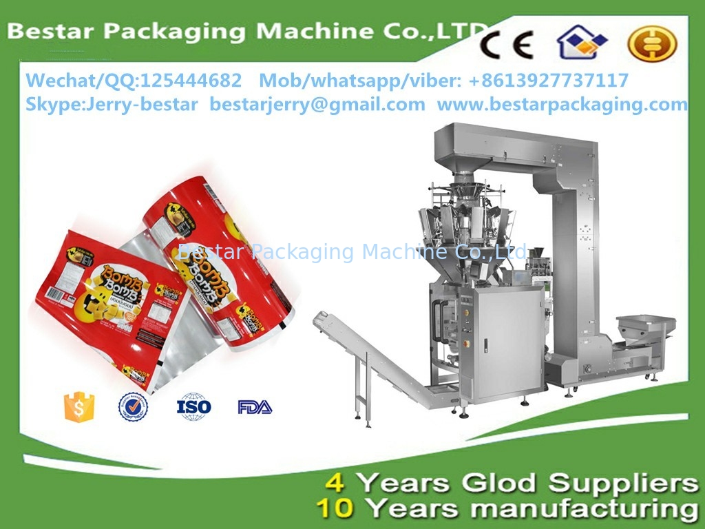 custom printing mulching plastic film for tea packaging with bestar weighting packaging machine