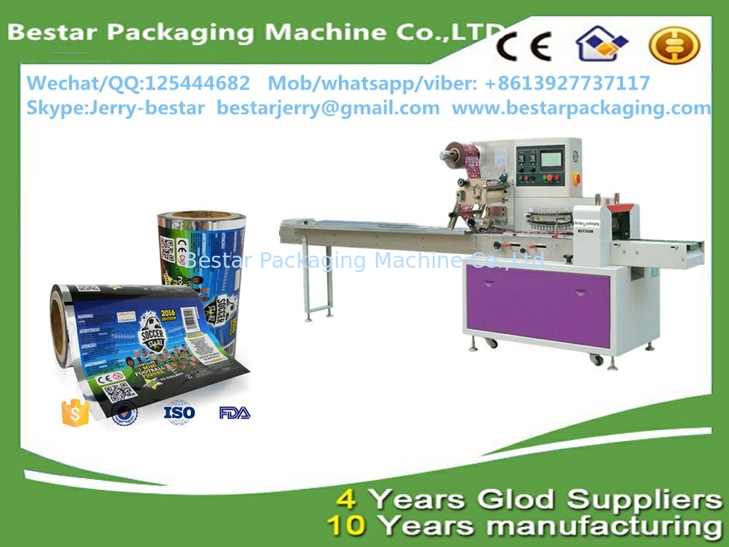 Flexible printing ice cream packaging film material in Guangdong &amp; bestar packaging machine