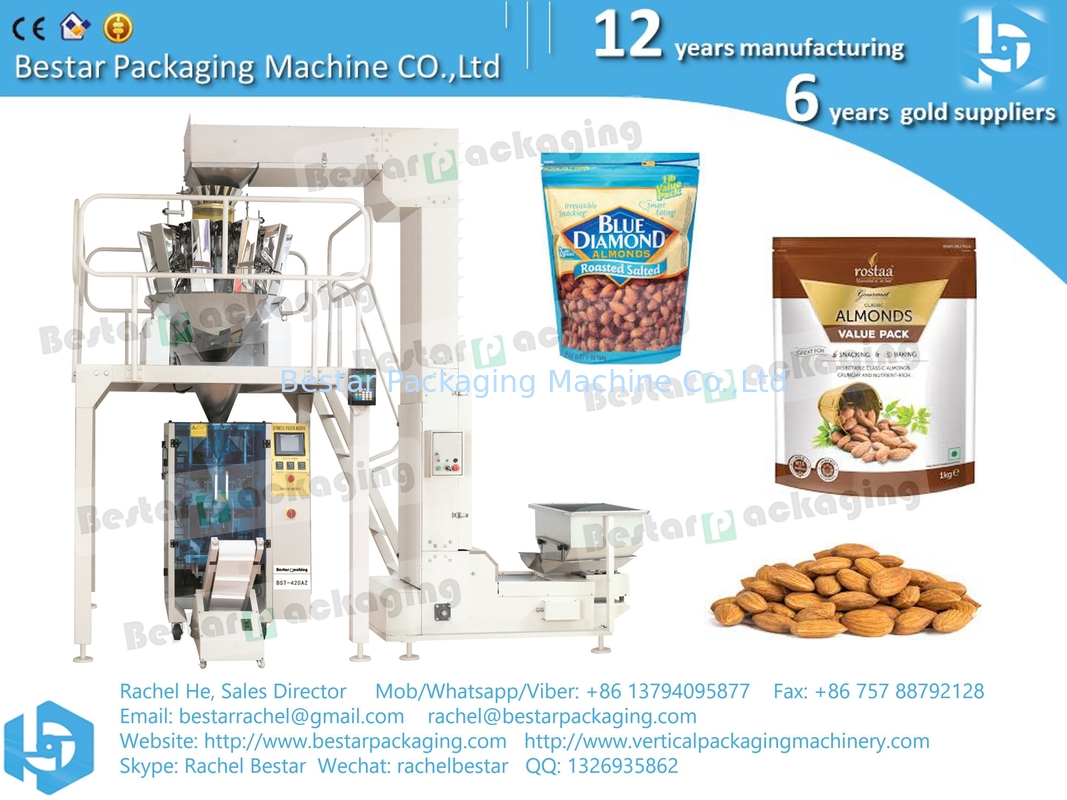 How to pack nuts dry fruit Bestar weighing packaging machine BSTV-450AZ