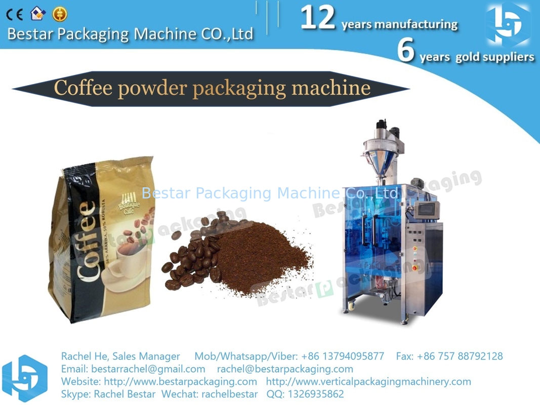 Coffee powder packaging presentation [BESTAR] quad bag packaging machine for coffee powder BSTV-550DZ