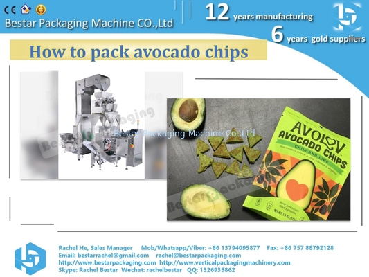 Avocado crisp zipper bag packaging machine