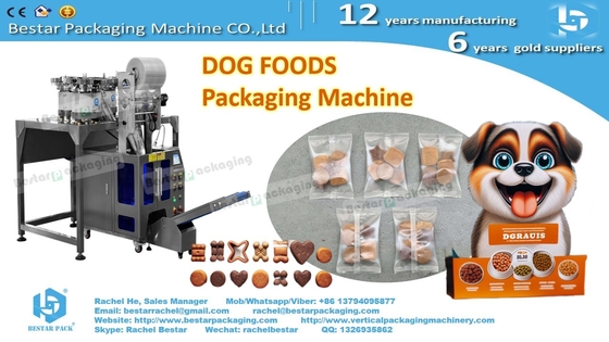 Dog foods packaging machine automatically counting and packing in pouch