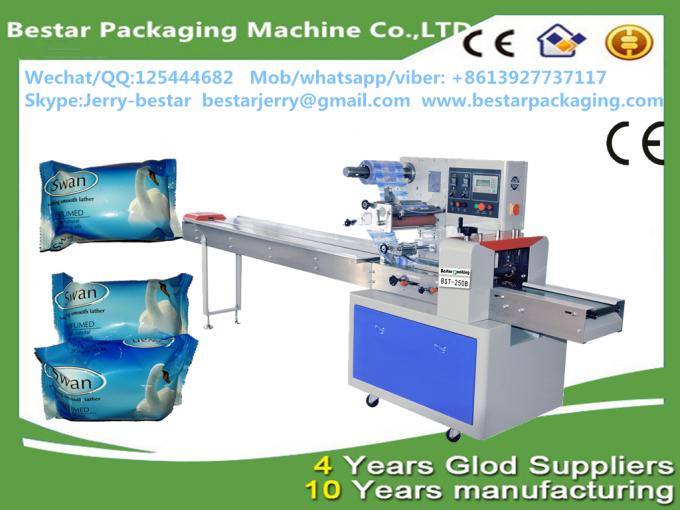 Automatic Hotel Bar Soap Packaging Machine with stainless steel cover